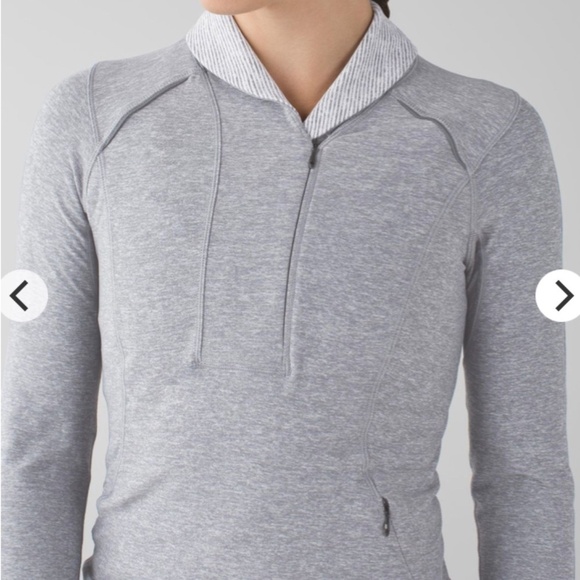 Lululemon Think Fast Pullover Size 4 Gray - Picture 5 of 15